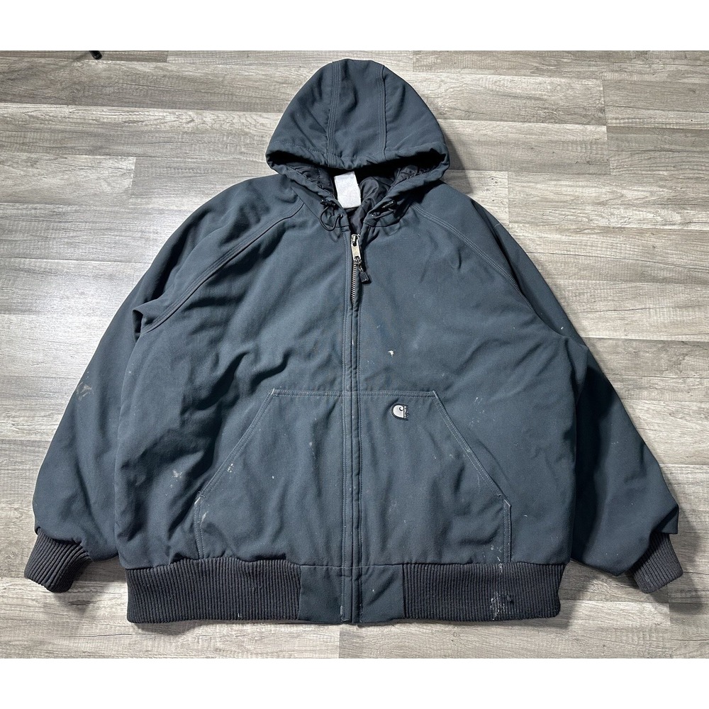 Carhartt Duck‎ Canvas Quilt Lined Hooded Jacket 2XL-3XL? Union Made